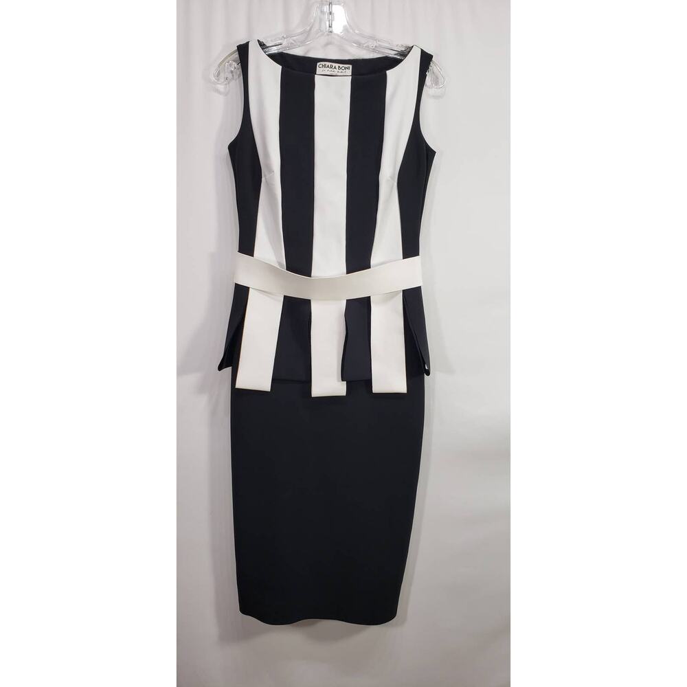 CHIARA BONI La Petite Robe Julita Bic Black & White Dress Size 42